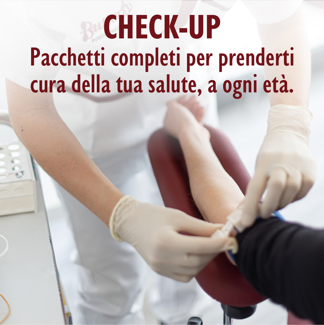 Check-up: Pacchetti completi per adulti, donne, uomini e sportivi.