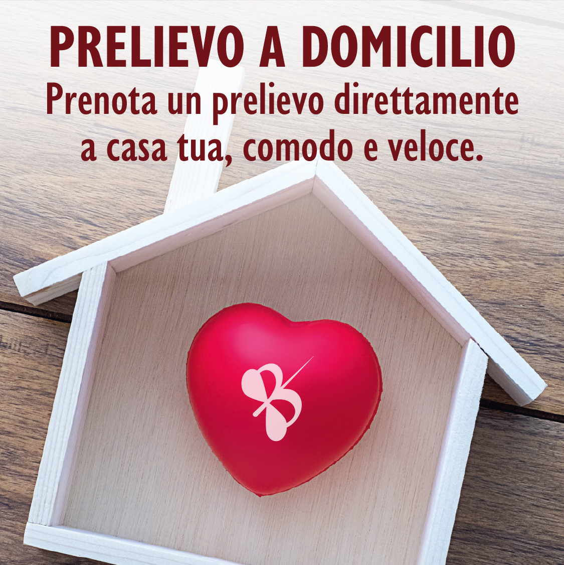 Prelievo a domicilio: Prenota un prelievo direttamente a casa tua, comodo e veloce.