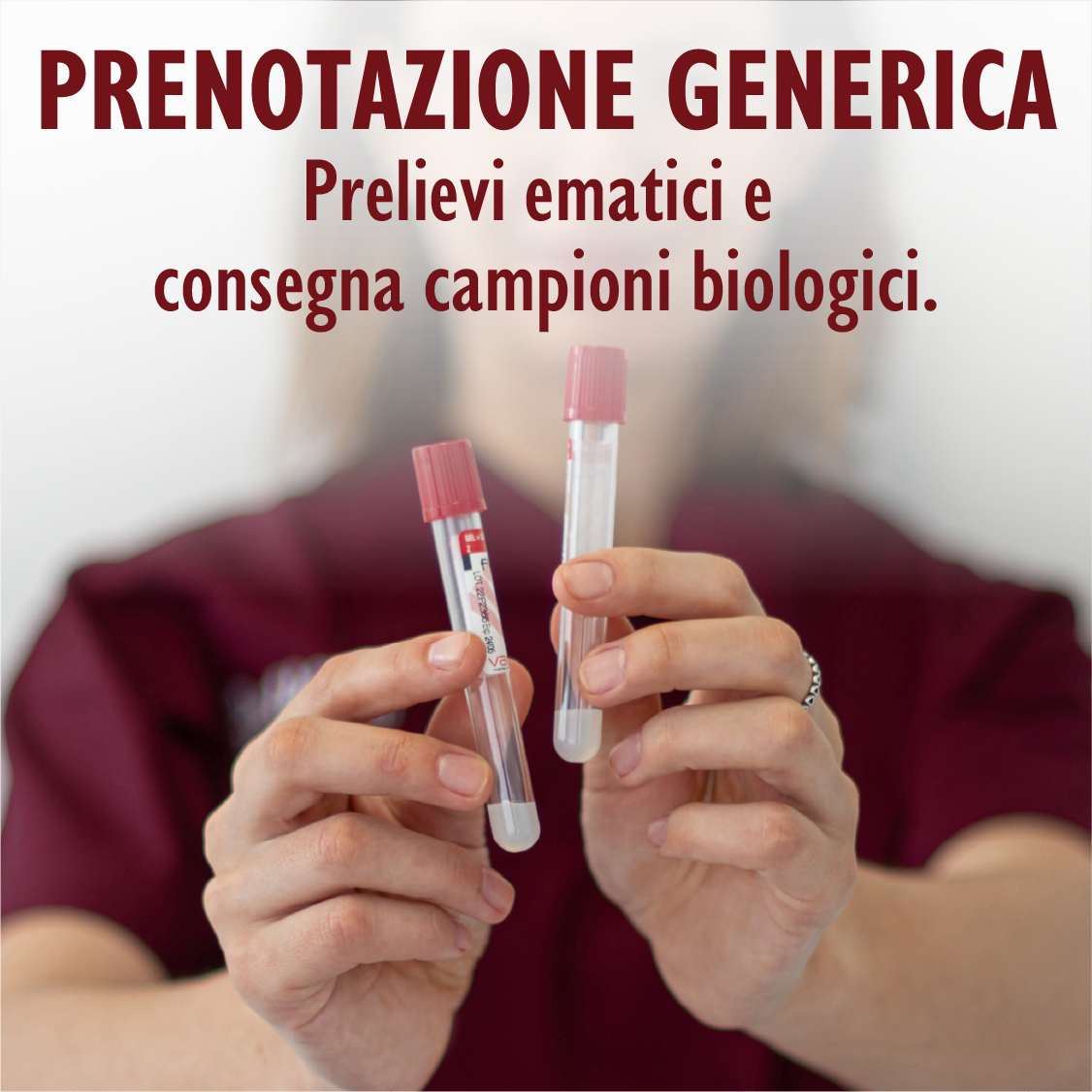 Prenotazione generica: Prelievi ematici, analisi cliniche e diagnostica di laboratorio.